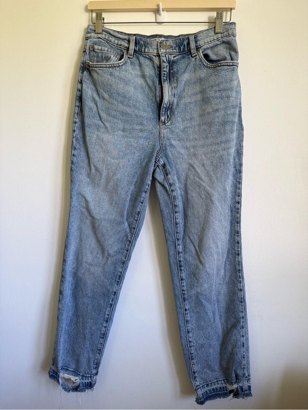 Garage Distressed Relaxed Vintage Straight Blue Denim Jeans Size 29 / 09